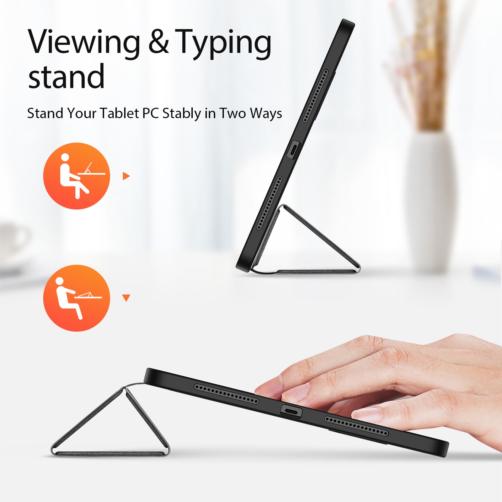 DUX DUCIS Domo Series for Xiaomi Pad 6S Pro 12.4 Leather Case Auto Wake / Sleep Tri-fold Stand Tablet Cover
