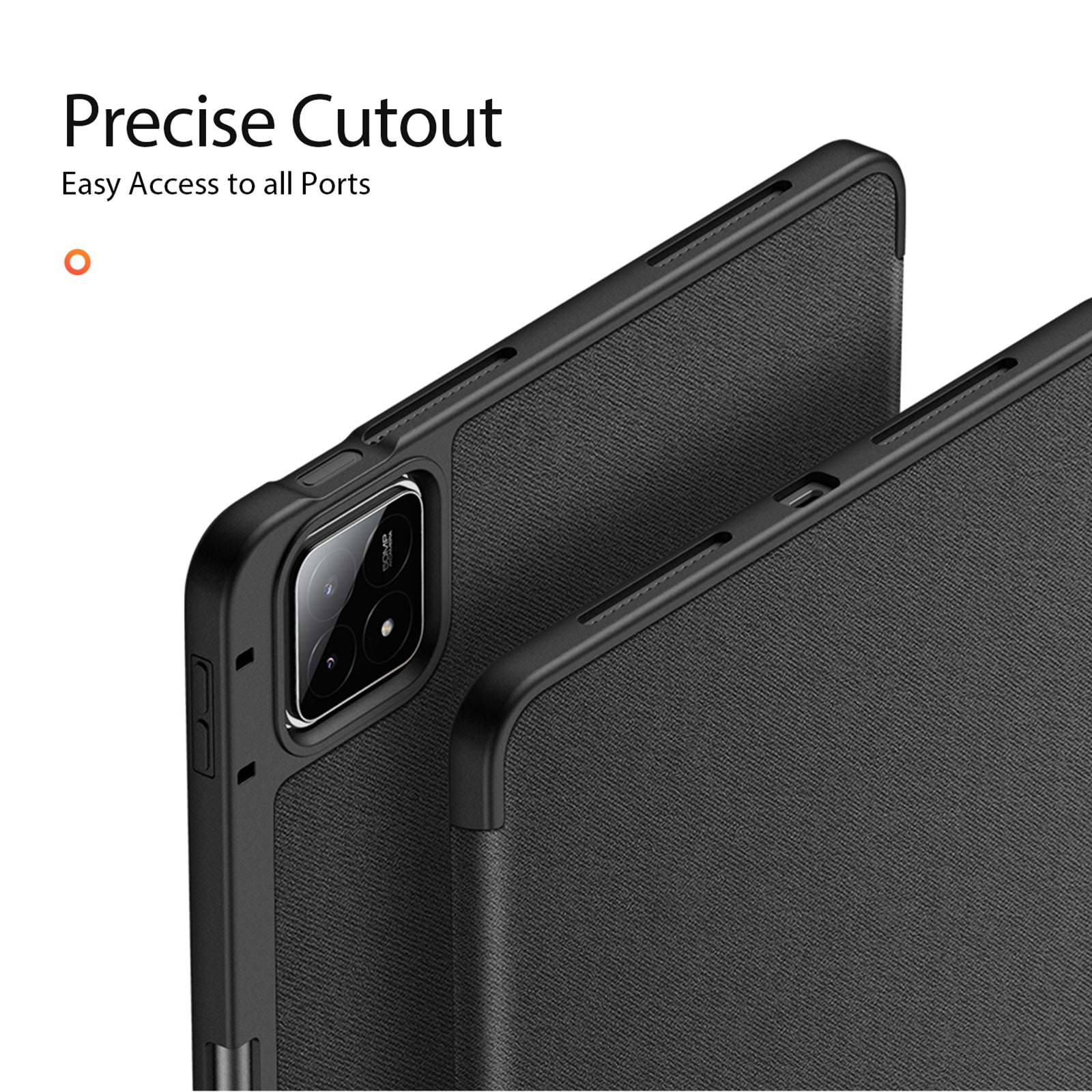DUX DUCIS Domo Series for Xiaomi Pad 6S Pro 12.4 Leather Case Auto Wake / Sleep Tri-fold Stand Tablet Cover