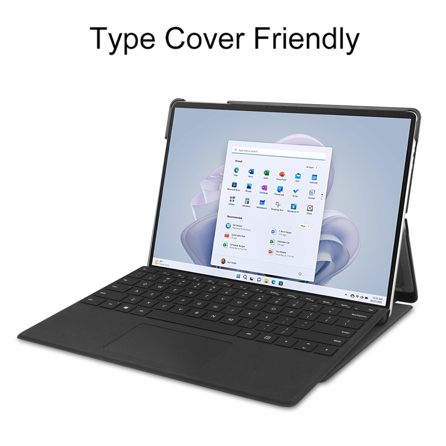 For Microsoft Surface Pro 10 Case PU Leather Pattern Printing Stand Folio Tablet Cover