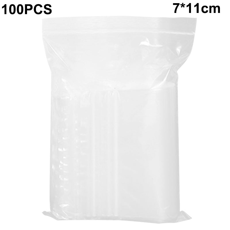 MX-054 100Pcs / Pack Resealable Clear PE Bags 7 x 11cm Seal Lock Bags Jewellery Packaging