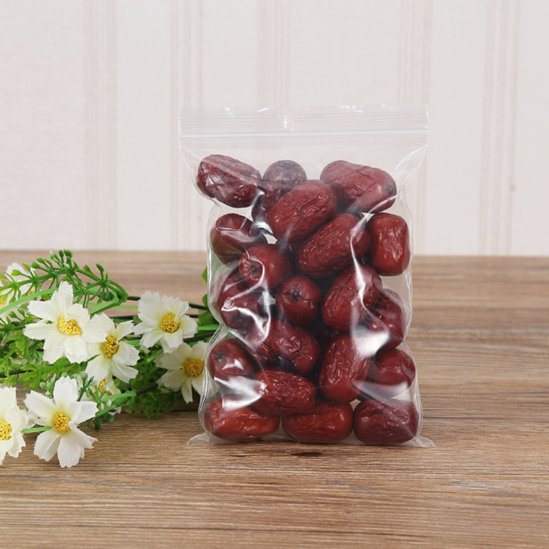 MX-054 100Pcs / Pack 15 x 20cm Clear Sealing Bag Ziplock PE Storage Pouches for Kitchen