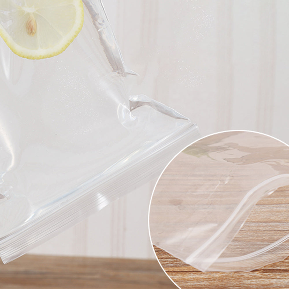 MX-054 100Pcs / Pack 15 x 20cm Clear Sealing Bag Ziplock PE Storage Pouches for Kitchen