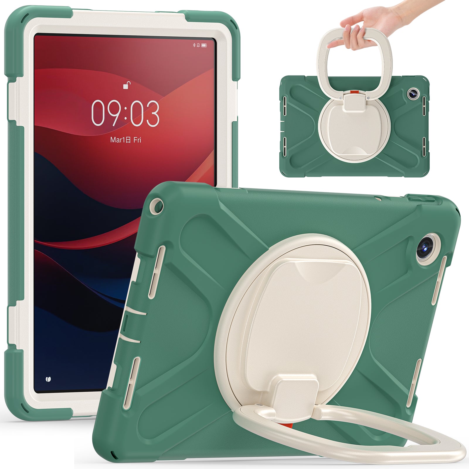 For Lenovo Tab M11 / Xiaoxin Pad 11 2024 TB-330FU 331FC Case Kickstand PC+Silicone Tablet Cover