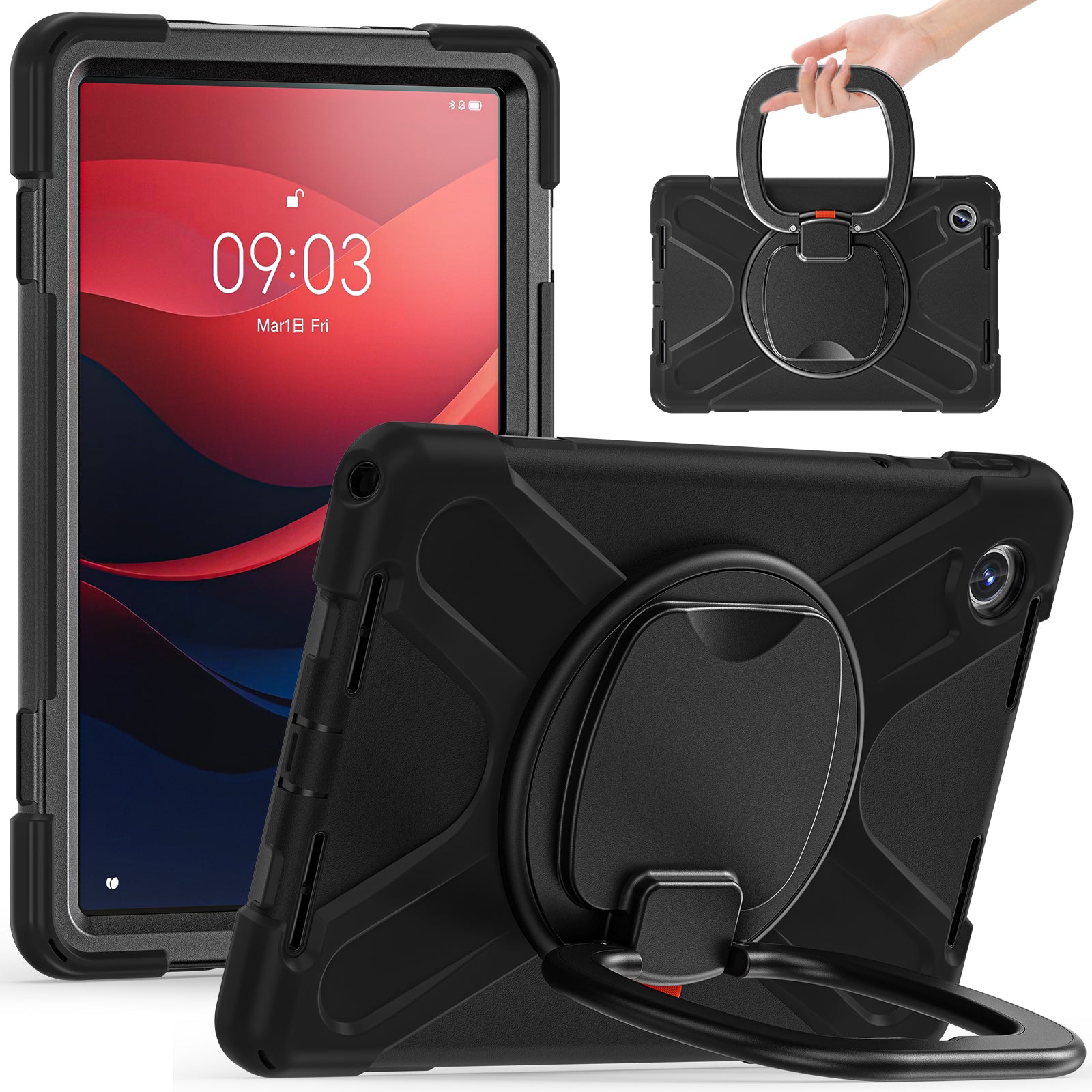 For Lenovo Tab M11 / Xiaoxin Pad 11 2024 TB-330FU 331FC Case Kickstand PC+Silicone Tablet Cover