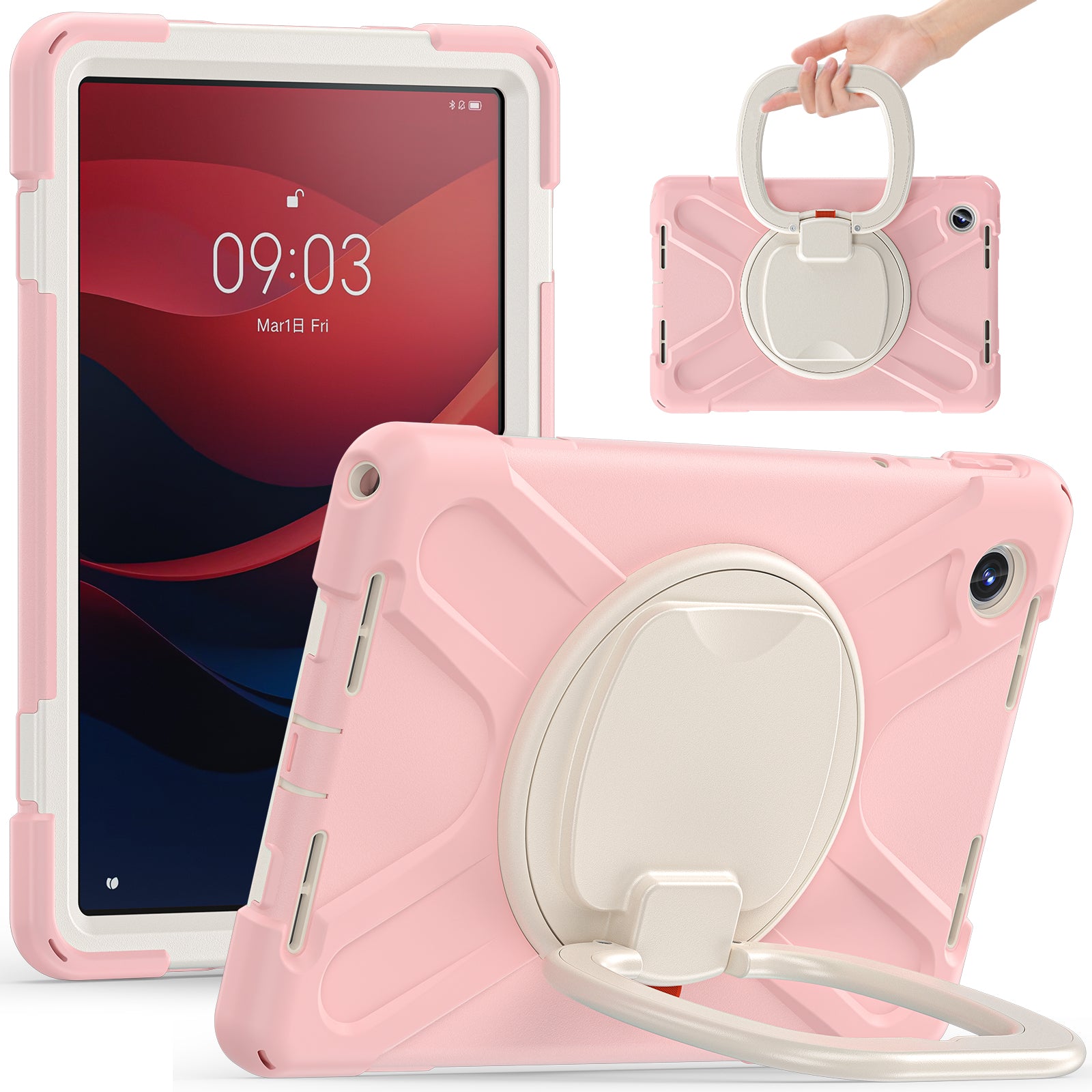 For Lenovo Tab M11 / Xiaoxin Pad 11 2024 TB-330FU 331FC Case Kickstand PC+Silicone Tablet Cover