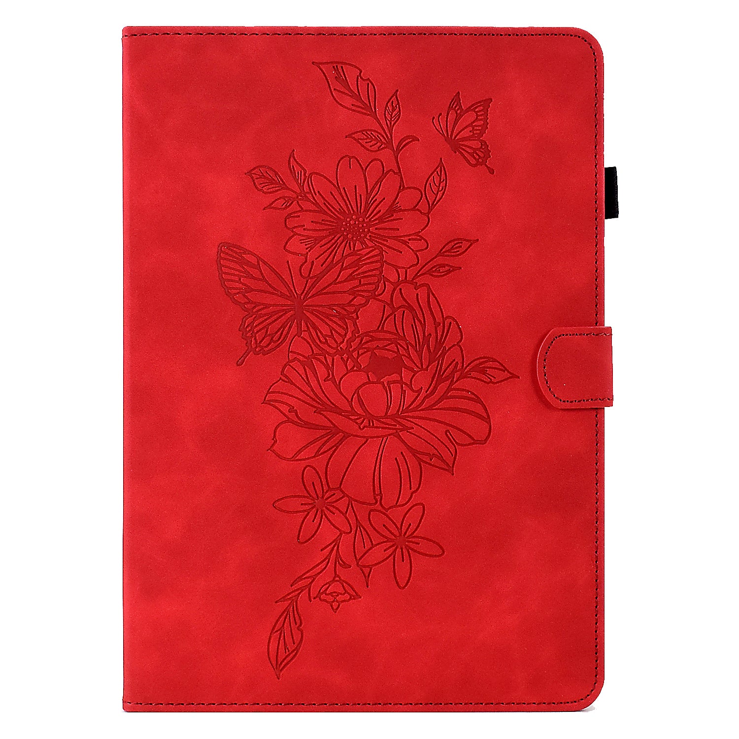 A7 For Amazon Fire HD 10 (2023) Tablet Case Flower Butterfly Imprinted Leather Cover with Card Slots