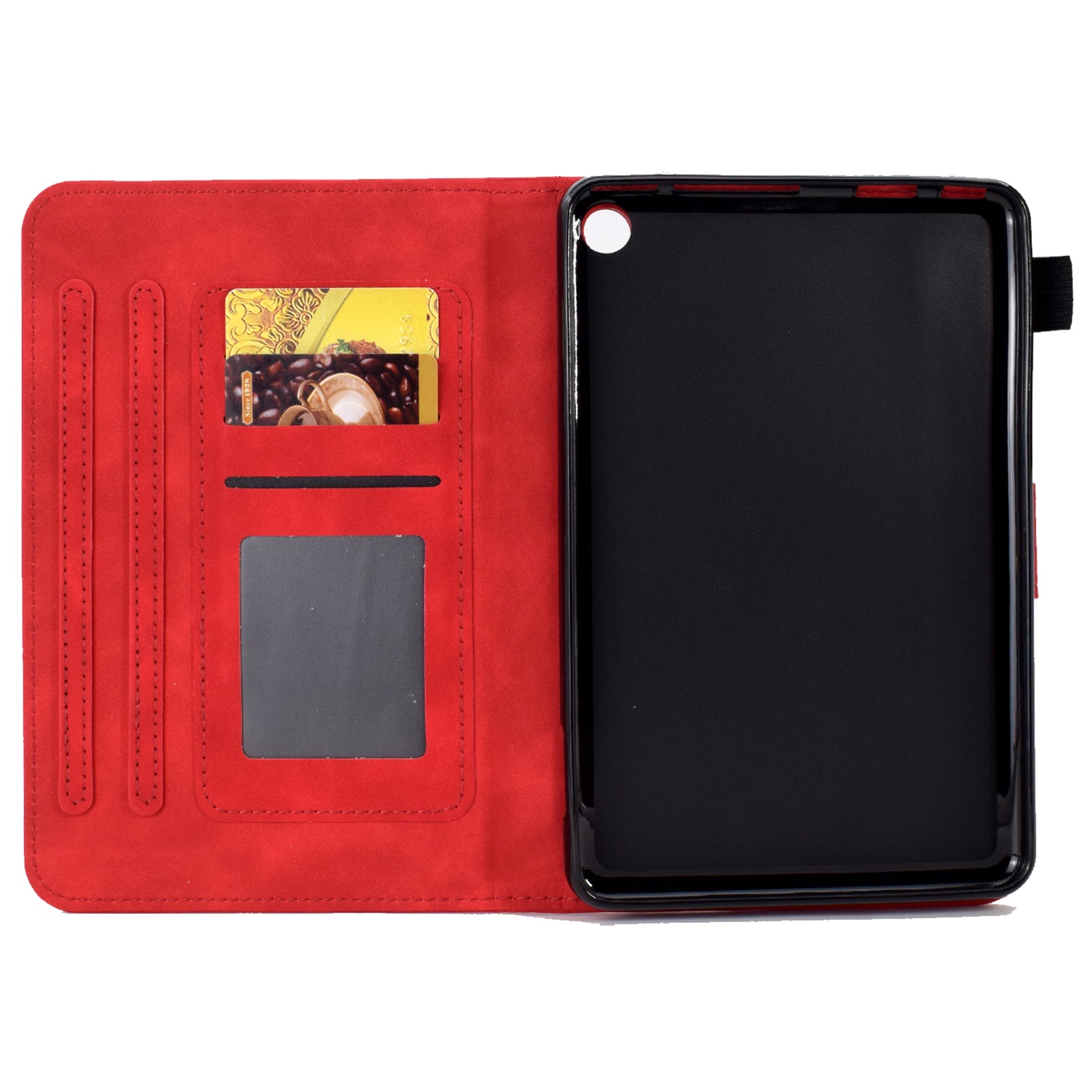 A7 For Amazon Fire HD 10 (2023) Tablet Case Flower Butterfly Imprinted Leather Cover with Card Slots