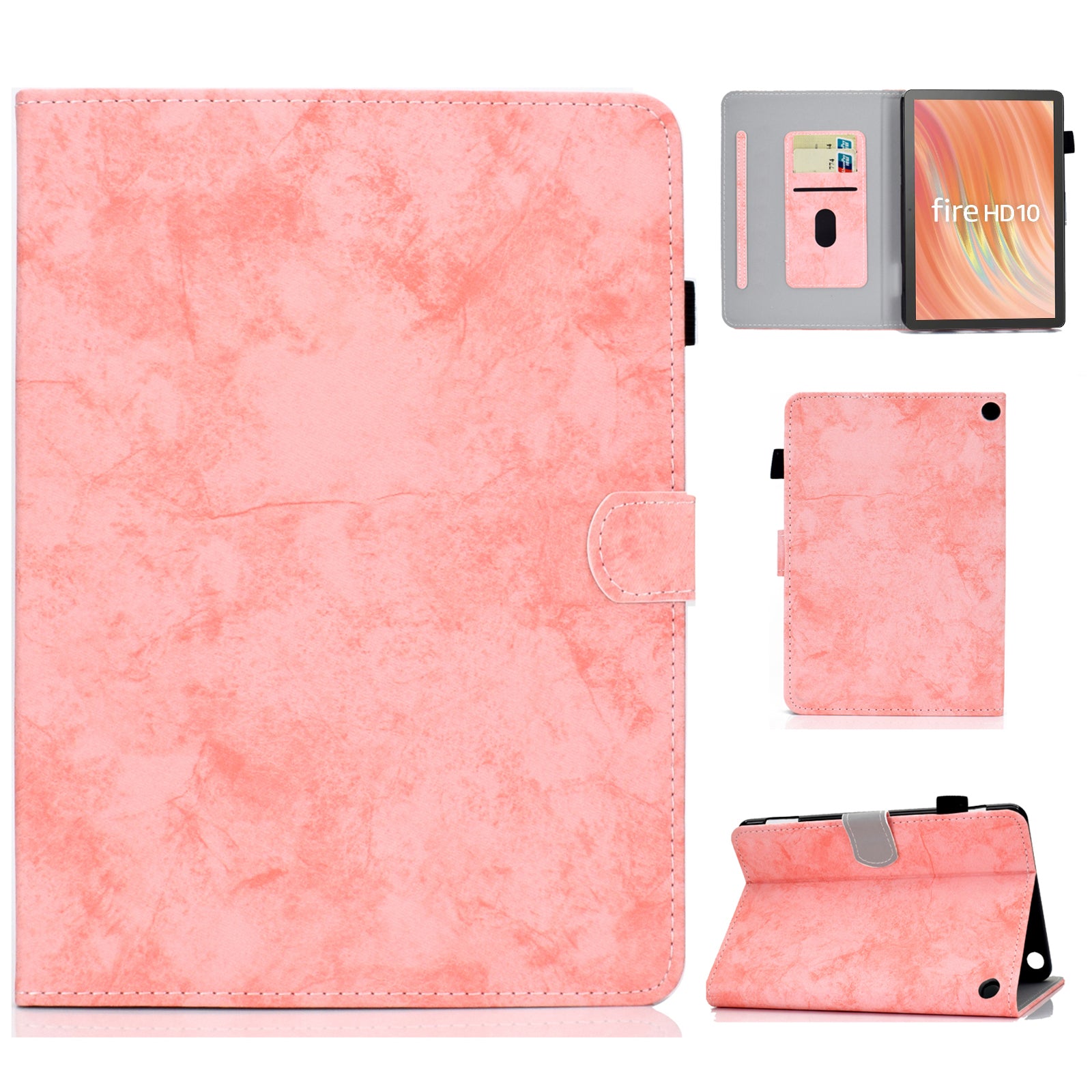 A4 For Amazon Fire HD 10 (2023) Case Cloth Texture Card Holder Tablet Protective Shell