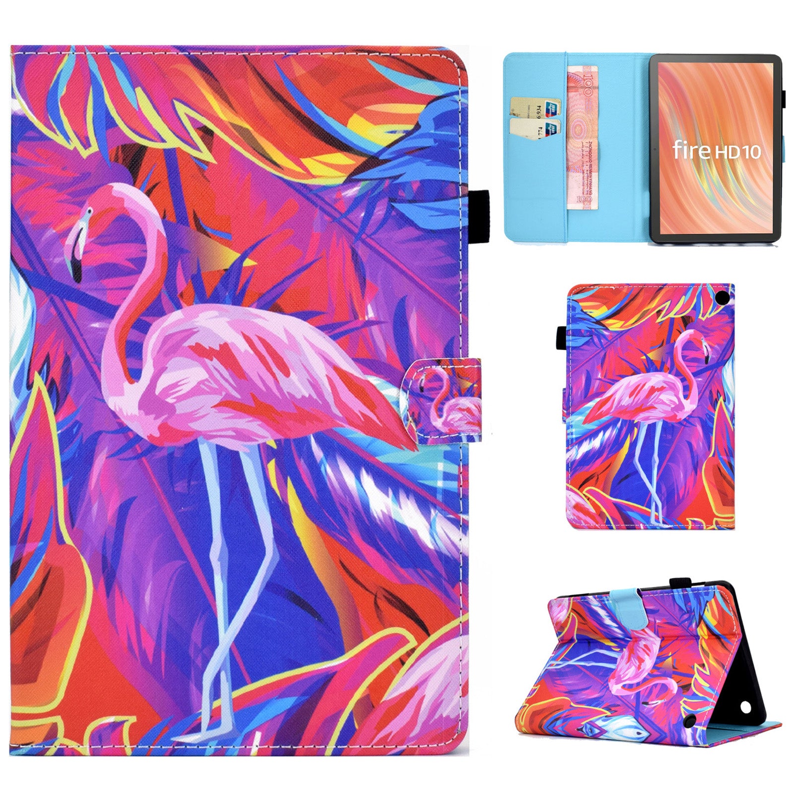 A1 For Amazon Fire HD 10 (2023) Tablet Cover Shockproof Leather Card Holder Stand Case