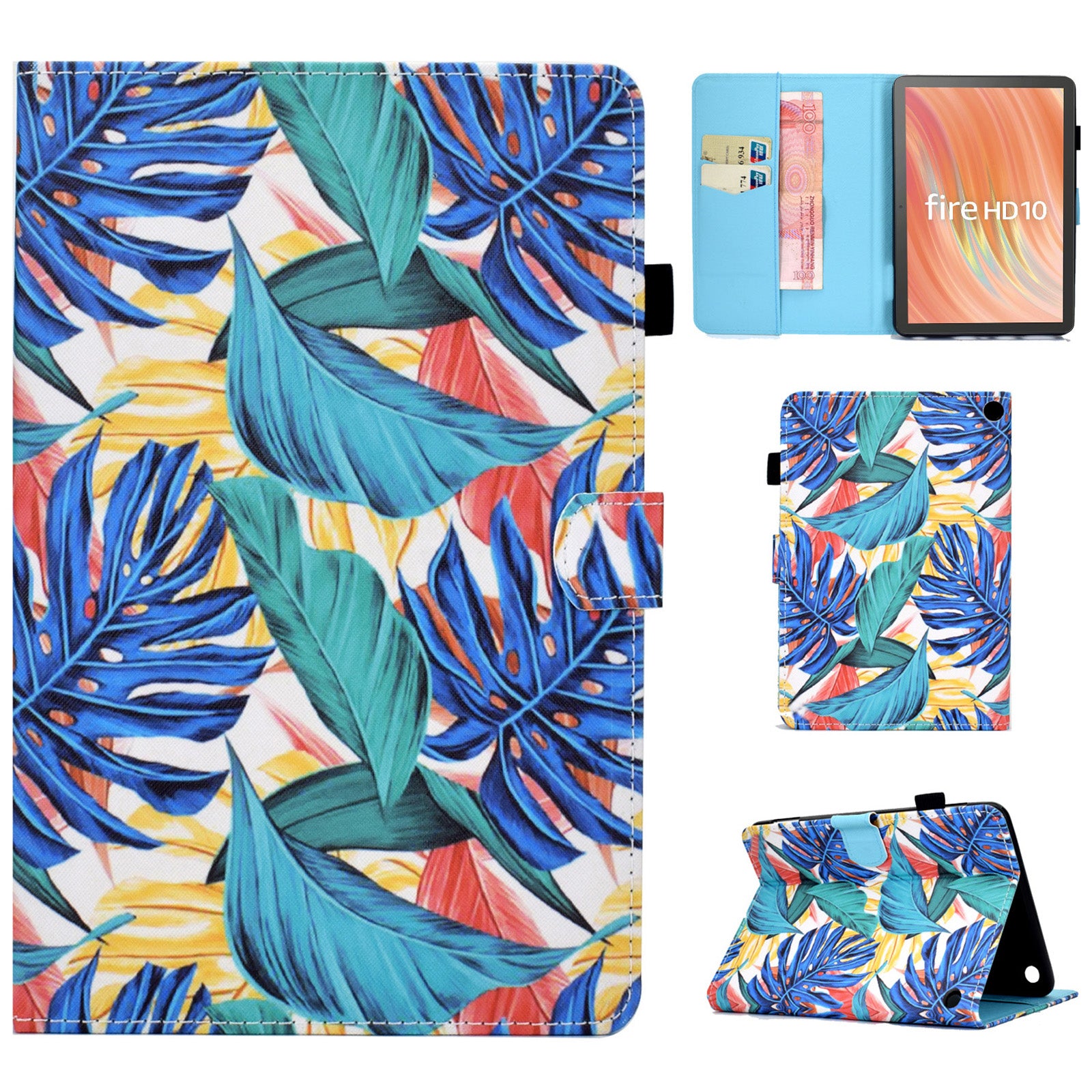 A1 For Amazon Fire HD 10 (2023) Tablet Cover Shockproof Leather Card Holder Stand Case