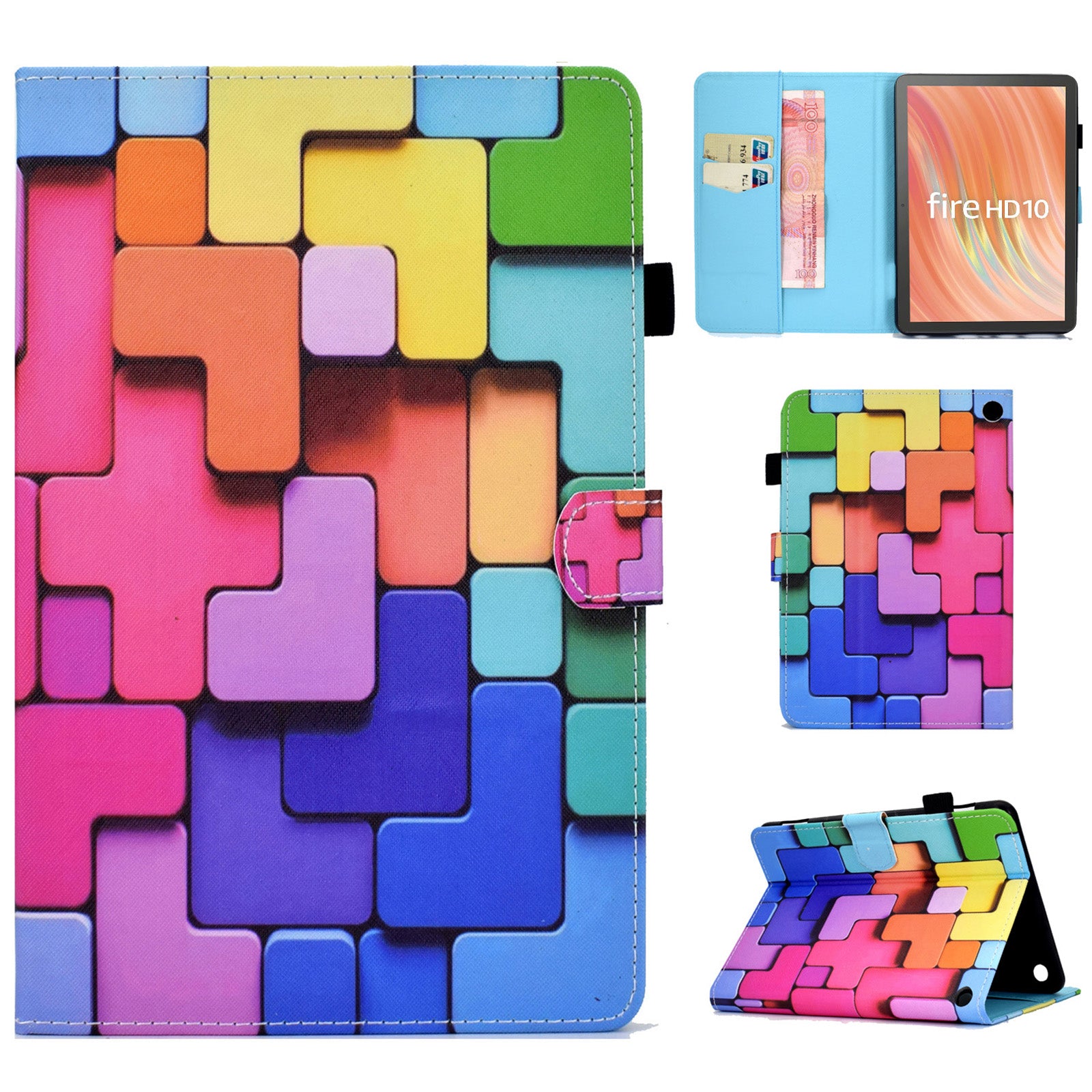 A1 For Amazon Fire HD 10 (2023) Tablet Cover Shockproof Leather Card Holder Stand Case