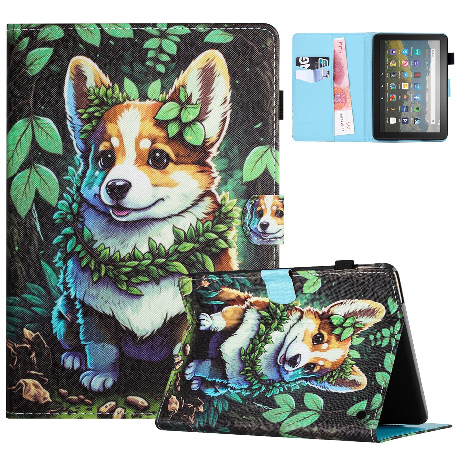 A1 For Amazon Fire HD 10 (2023) Tablet Cover Shockproof Leather Card Holder Stand Case