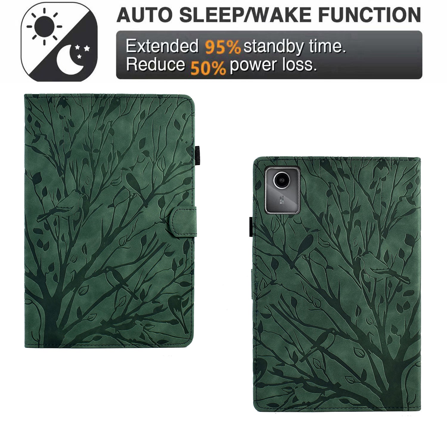 A7 For Lenovo Tab M11 / Xiaoxin Pad 11 2024 Case Solid Color Auto Wake / Sleep Tablet Stand Cover