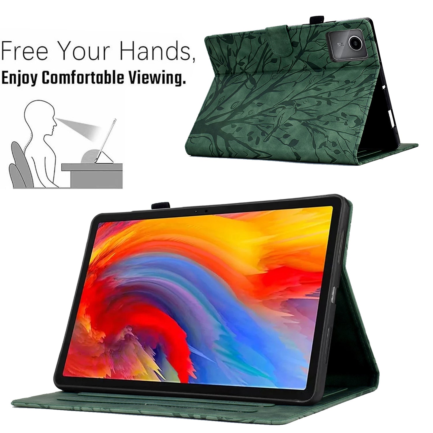 A7 For Lenovo Tab M11 / Xiaoxin Pad 11 2024 Case Solid Color Auto Wake / Sleep Tablet Stand Cover