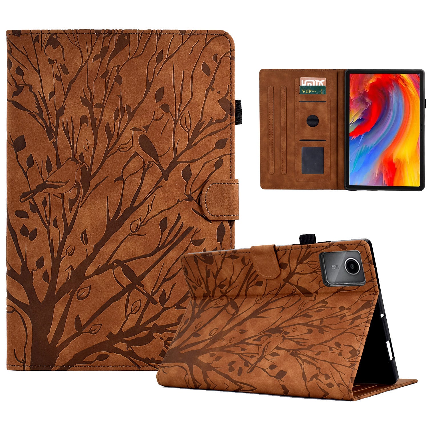 A7 For Lenovo Tab M11 / Xiaoxin Pad 11 2024 Case Solid Color Auto Wake / Sleep Tablet Stand Cover