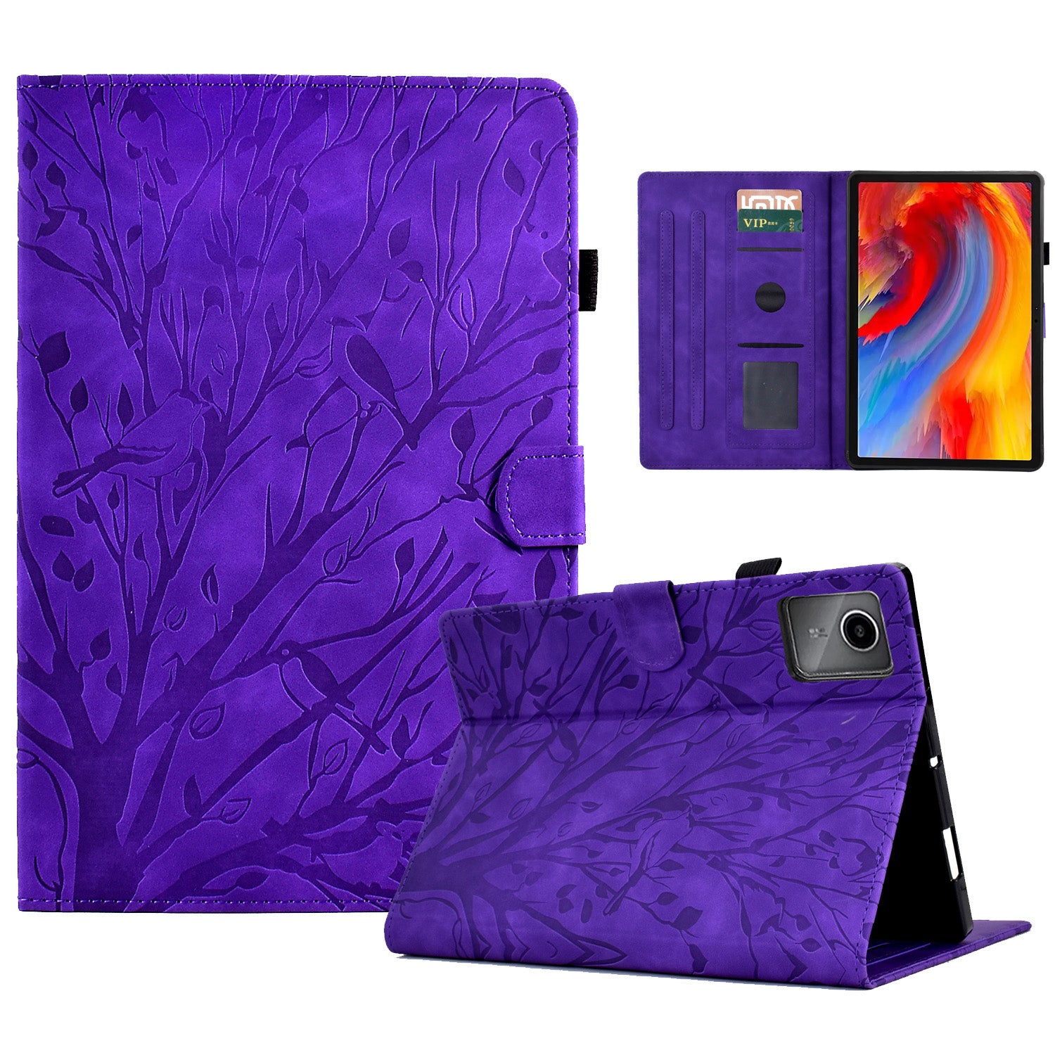 A7 For Lenovo Tab M11 / Xiaoxin Pad 11 2024 Case Solid Color Auto Wake / Sleep Tablet Stand Cover