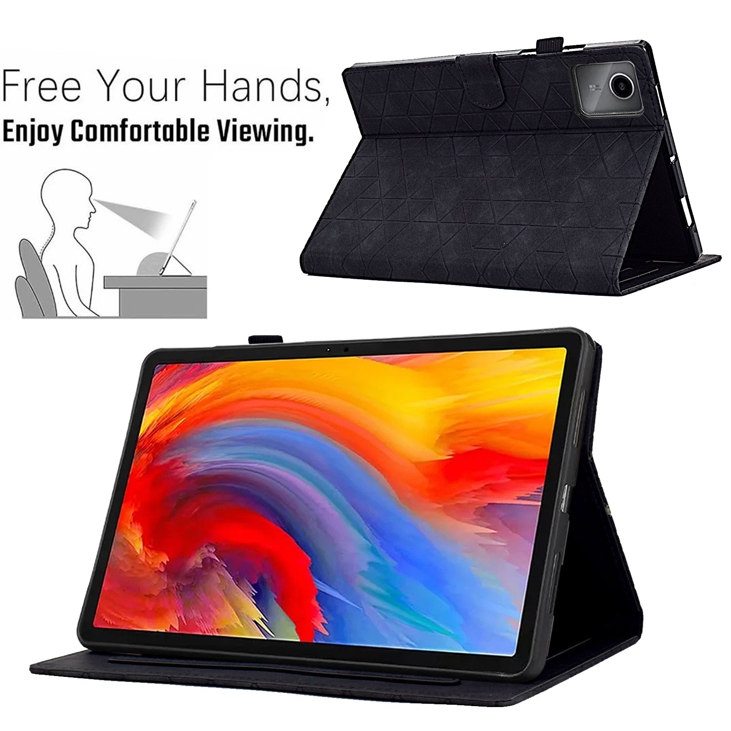 A8 For Lenovo Tab M11 / Xiaoxin Pad 11 2024 Case Stand Rhombus Auto Wake / Sleep Tablet Cover