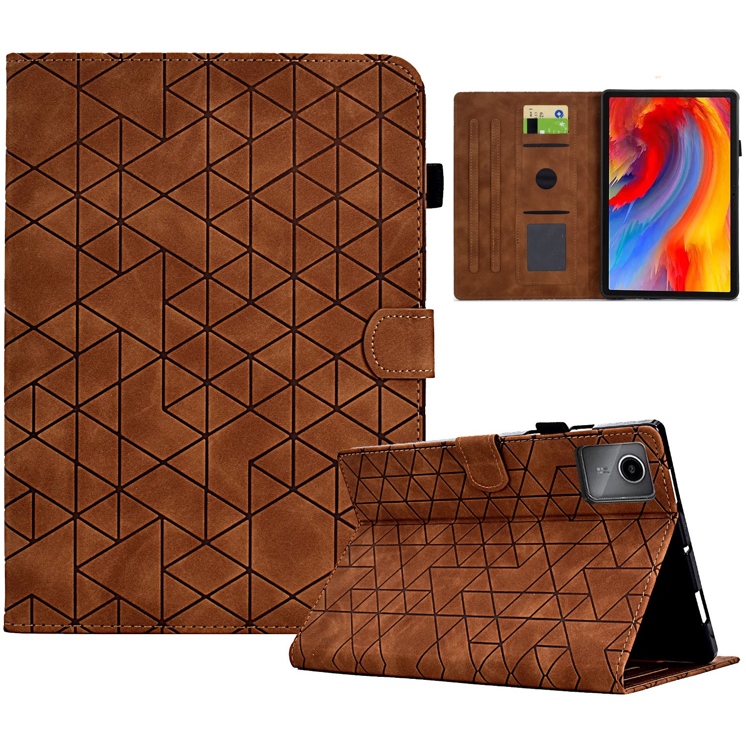 A8 For Lenovo Tab M11 / Xiaoxin Pad 11 2024 Case Stand Rhombus Auto Wake / Sleep Tablet Cover