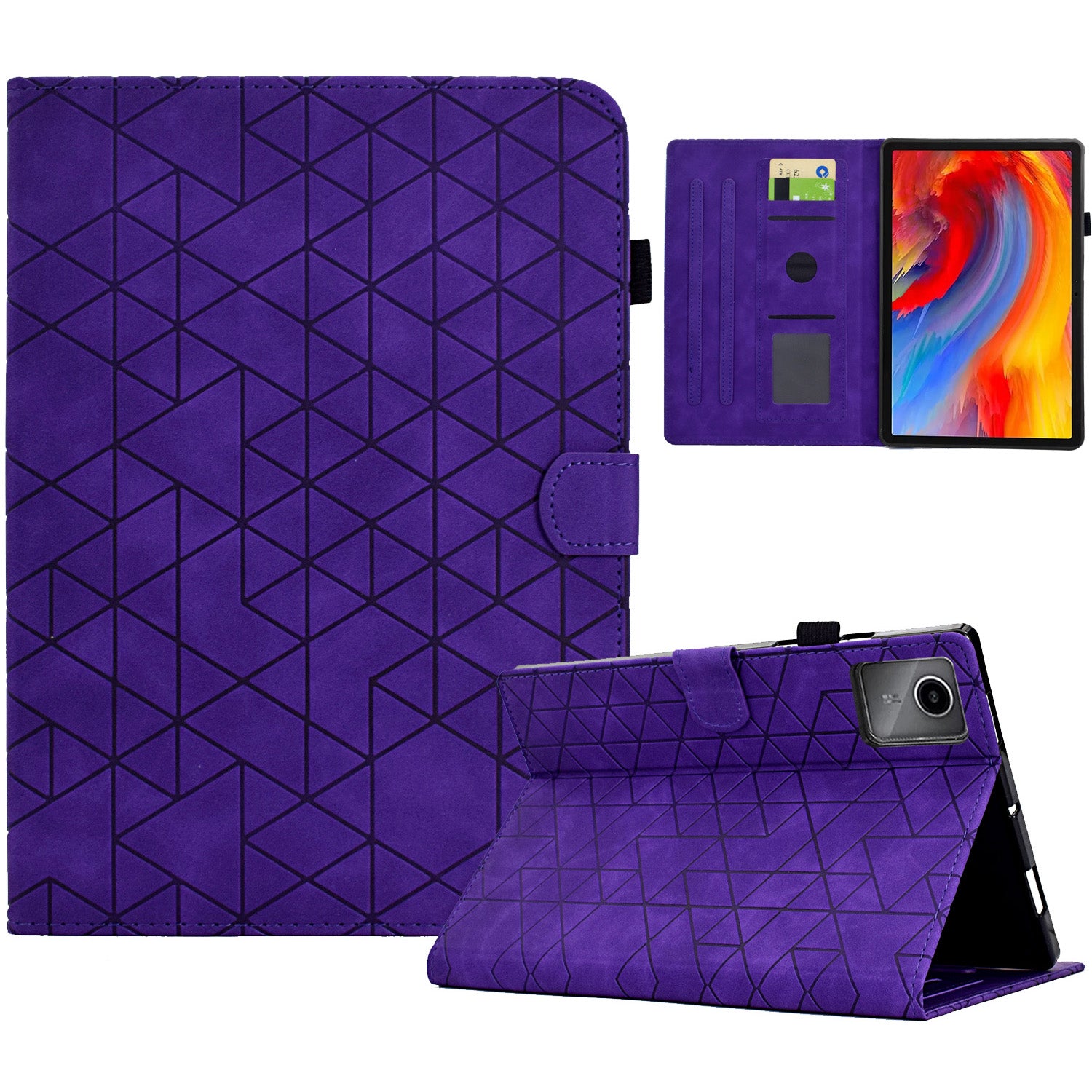 A8 For Lenovo Tab M11 / Xiaoxin Pad 11 2024 Case Stand Rhombus Auto Wake / Sleep Tablet Cover
