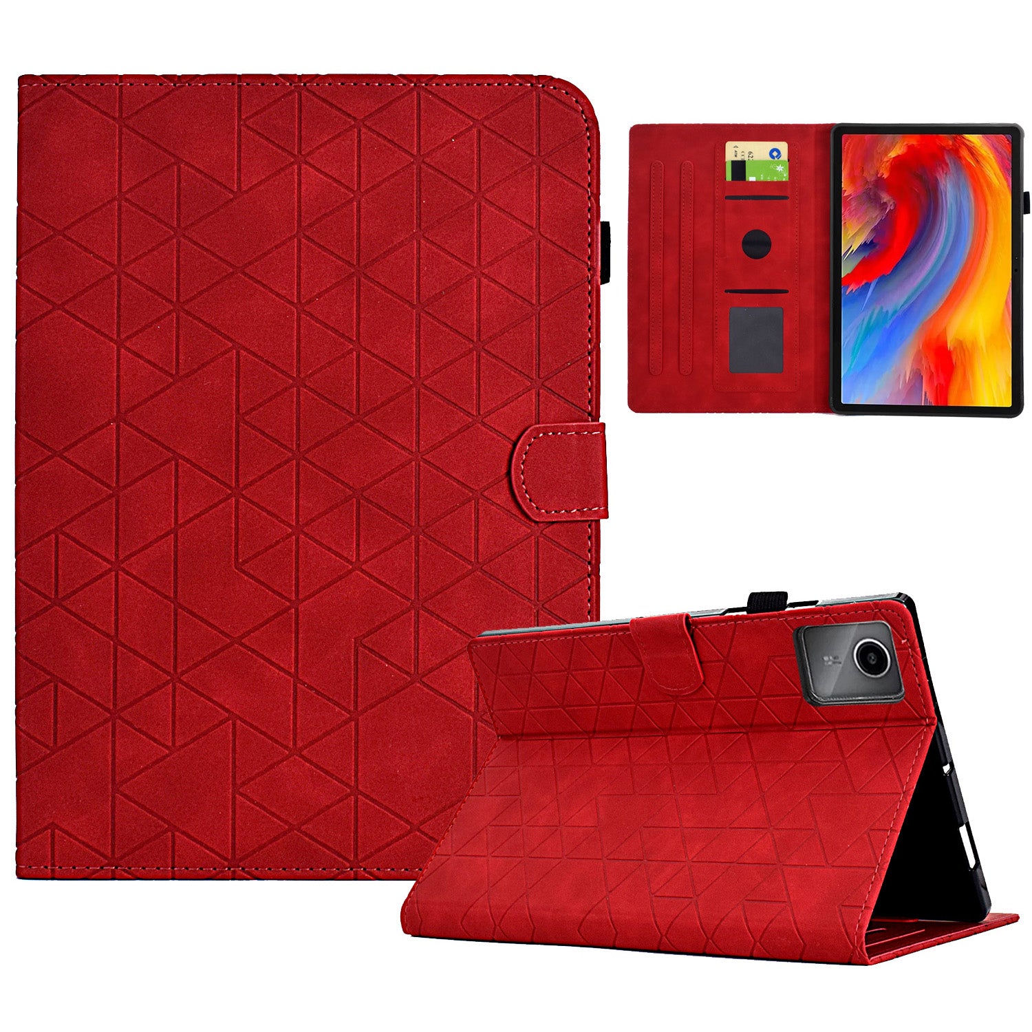 A8 For Lenovo Tab M11 / Xiaoxin Pad 11 2024 Case Stand Rhombus Auto Wake / Sleep Tablet Cover