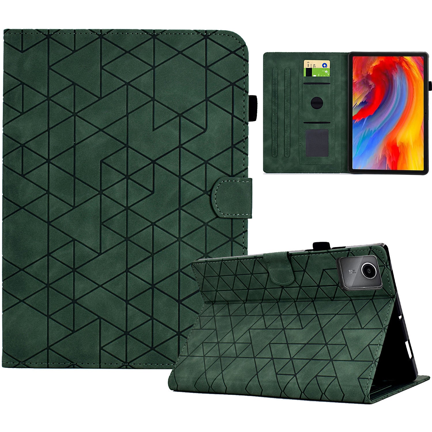 A8 For Lenovo Tab M11 / Xiaoxin Pad 11 2024 Case Stand Rhombus Auto Wake / Sleep Tablet Cover