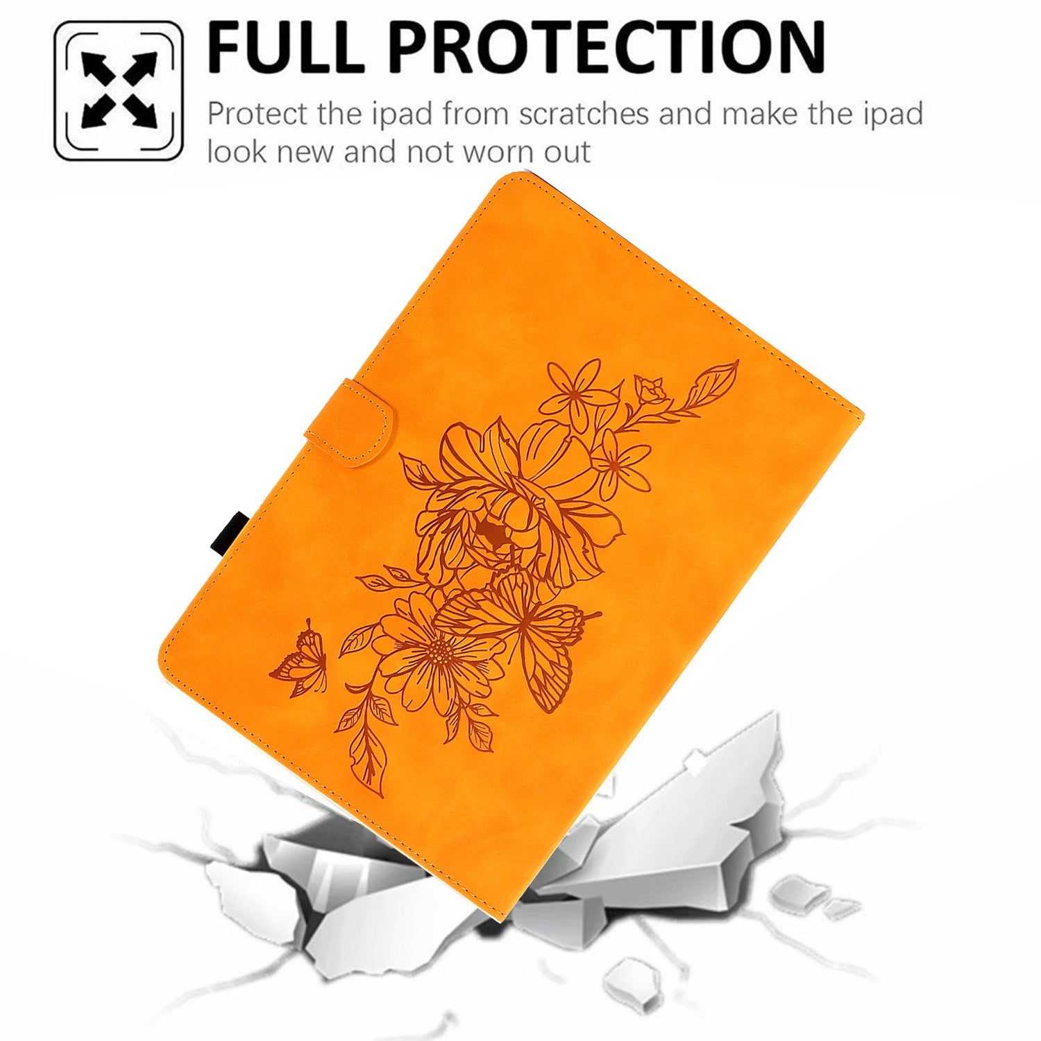 A6 For Lenovo Tab M11 / Xiaoxin Pad 11 2024 Tablet Case Flower Butterfly Imprinted Auto Wake / Seep Cover