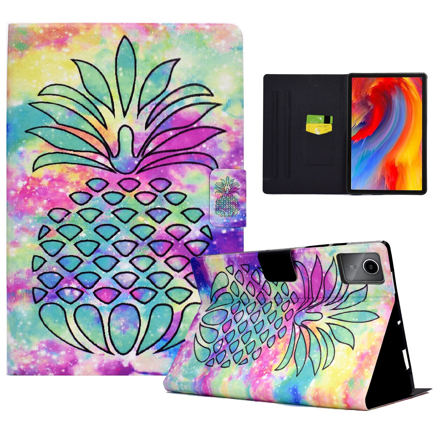 A2 For Lenovo Tab M11 / Xiaoxin Pad 11 2024 Leather Case Pattern Printed Card Slots Tablet Cover