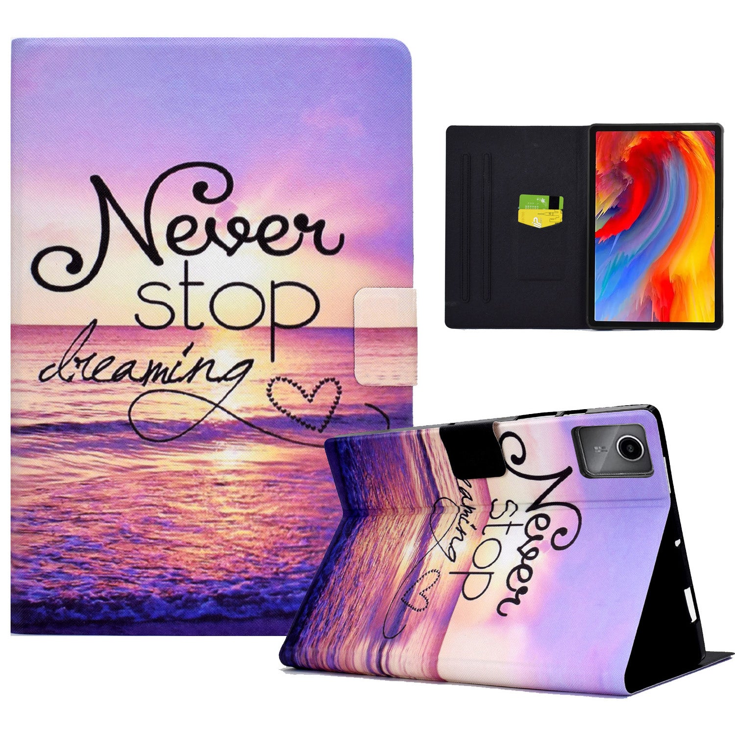 A2 For Lenovo Tab M11 / Xiaoxin Pad 11 2024 Leather Case Pattern Printed Card Slots Tablet Cover