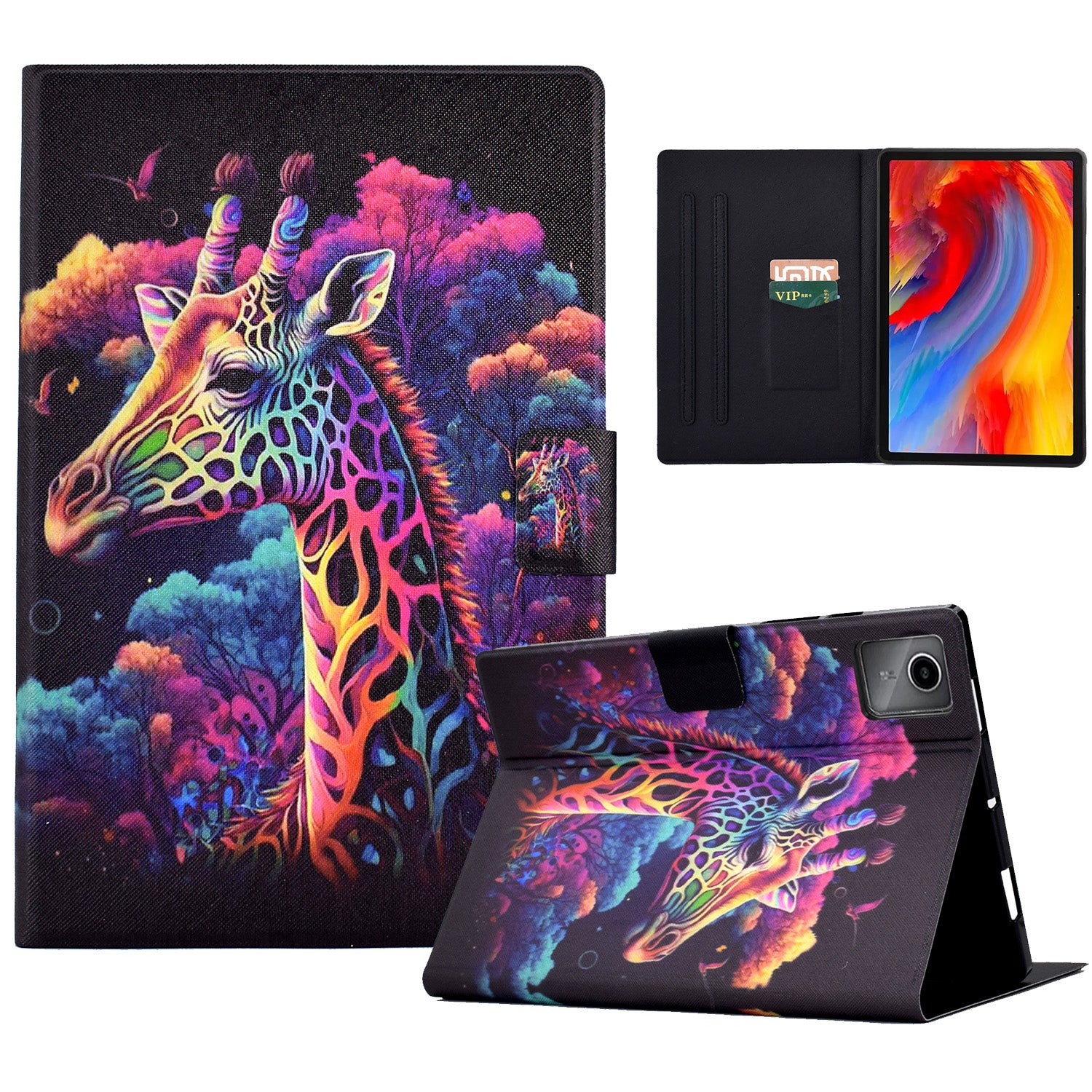A2 For Lenovo Tab M11 / Xiaoxin Pad 11 2024 Leather Case Pattern Printed Card Slots Tablet Cover