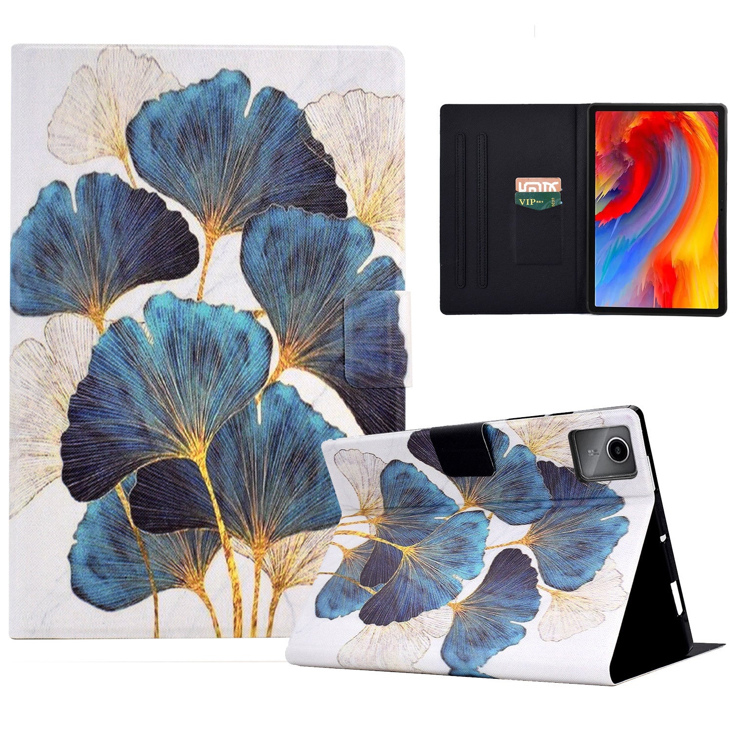 A2 For Lenovo Tab M11 / Xiaoxin Pad 11 2024 Leather Case Pattern Printed Card Slots Tablet Cover