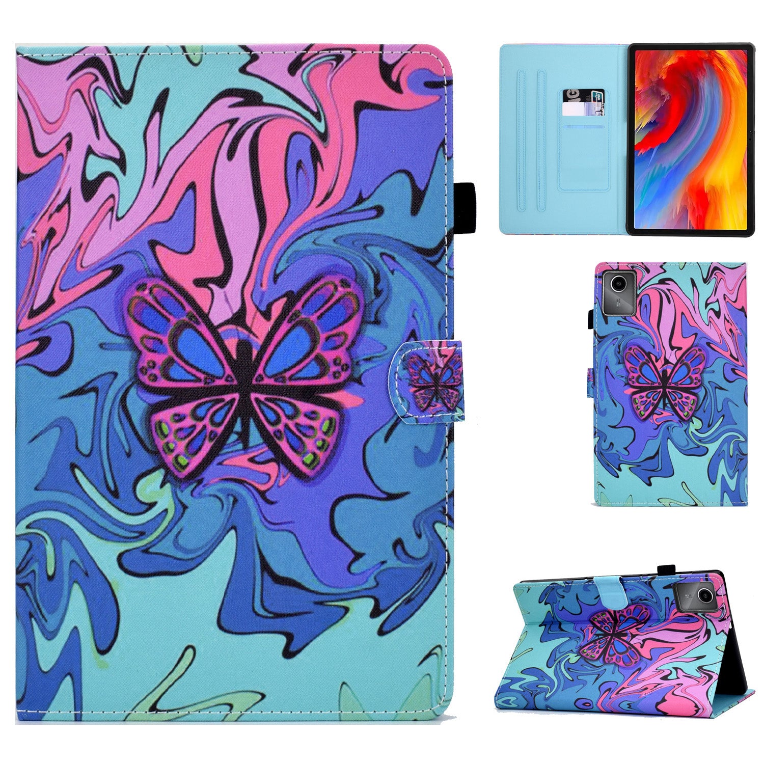 For Lenovo Tab M11 / Xiaoxin Pad 11 2024 Case Pattern Printing PU Leather Stand Tablet Cover