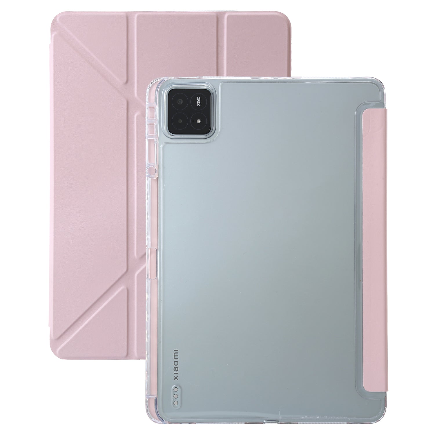 For Xiaomi Pad 6S Pro 12.4 Tablet Case Origami Stand TPU+Acrylic+PU Leather Anti-drop Cover