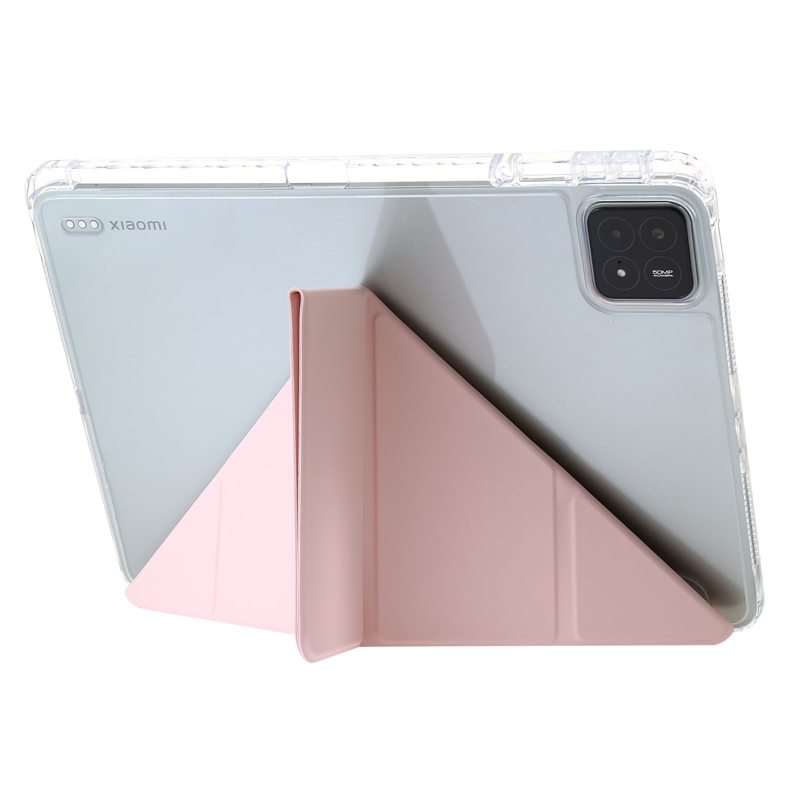 For Xiaomi Pad 6S Pro 12.4 Tablet Case Origami Stand TPU+Acrylic+PU Leather Anti-drop Cover