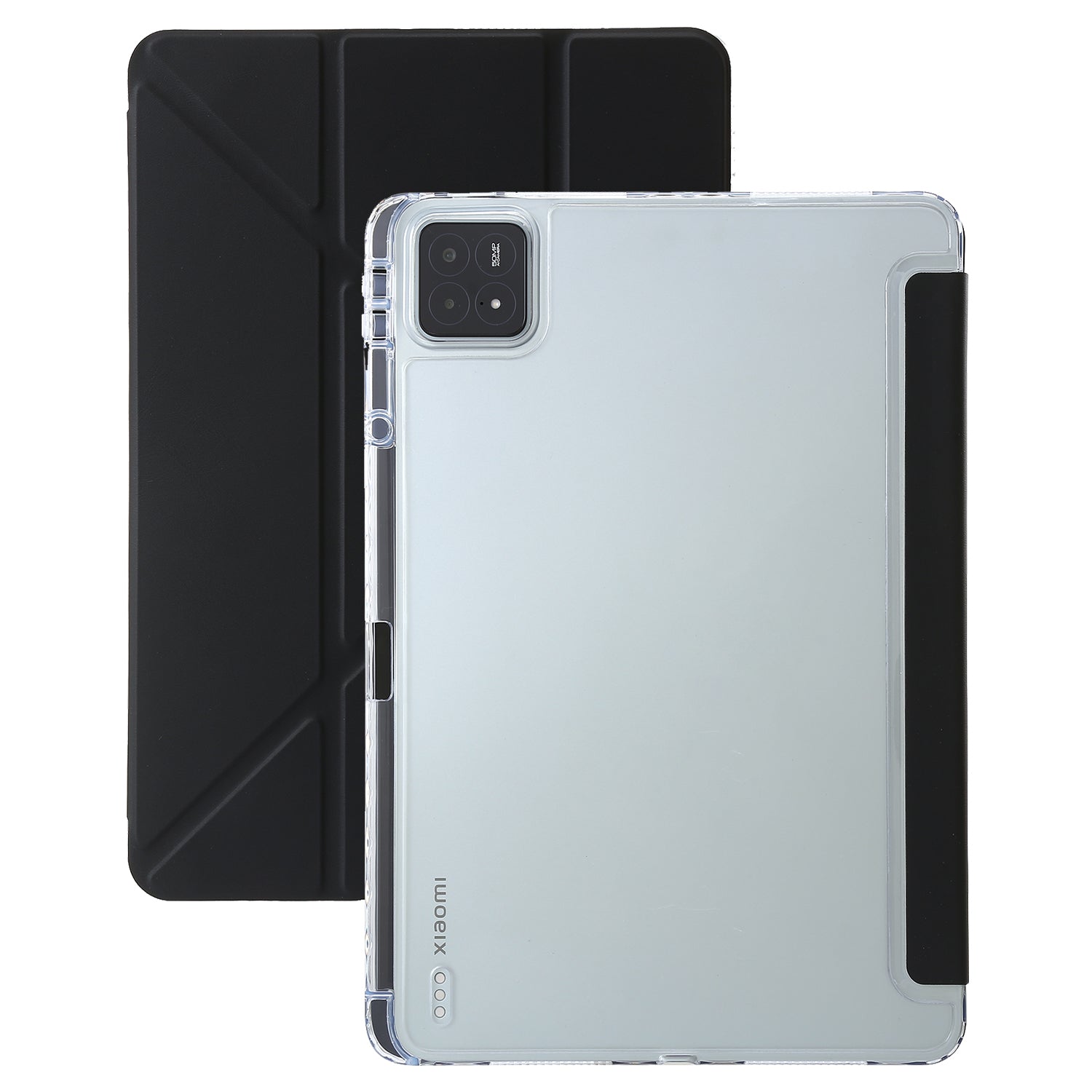For Xiaomi Pad 6S Pro 12.4 Tablet Case Origami Stand TPU+Acrylic+PU Leather Anti-drop Cover