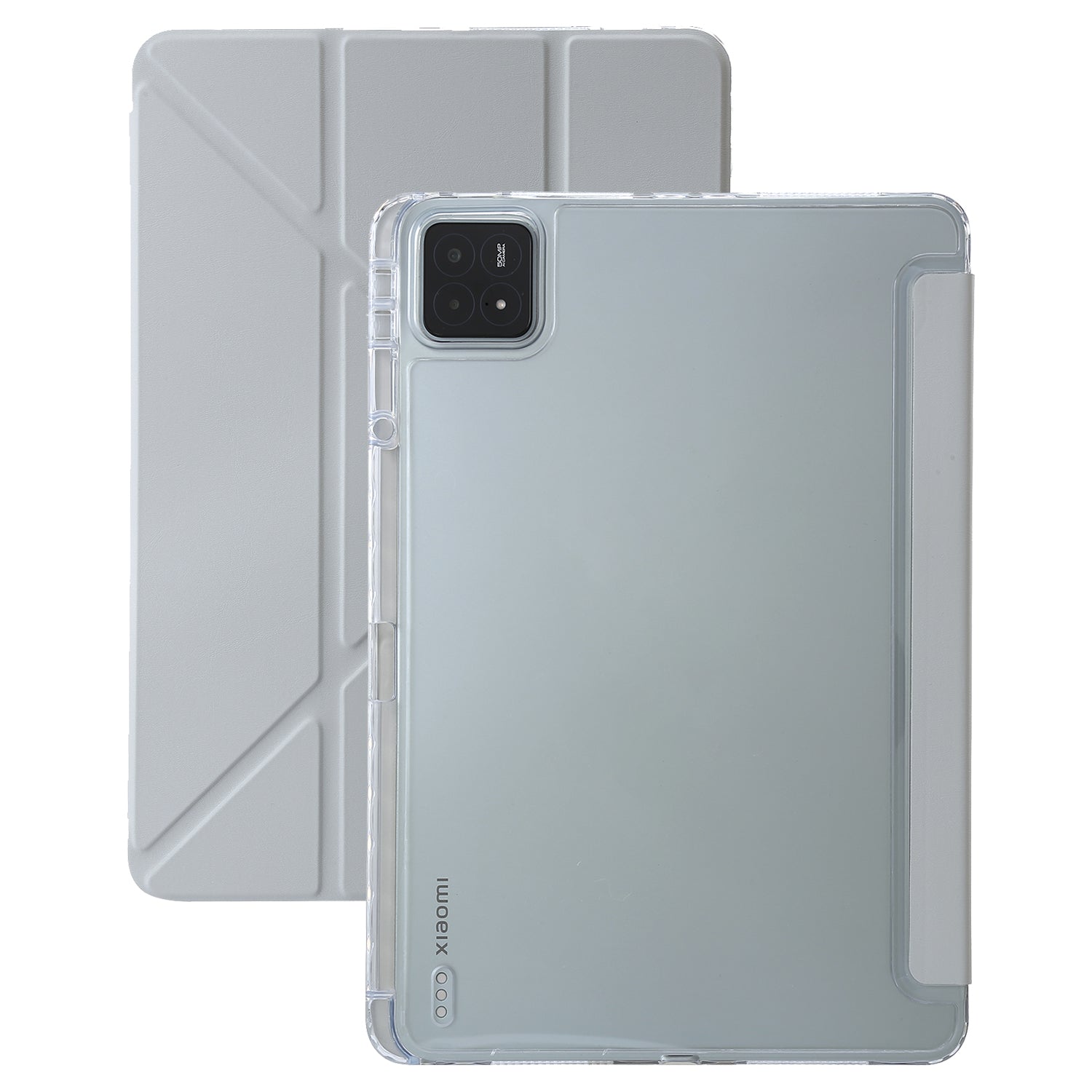 For Xiaomi Pad 6S Pro 12.4 Tablet Case Origami Stand TPU+Acrylic+PU Leather Anti-drop Cover