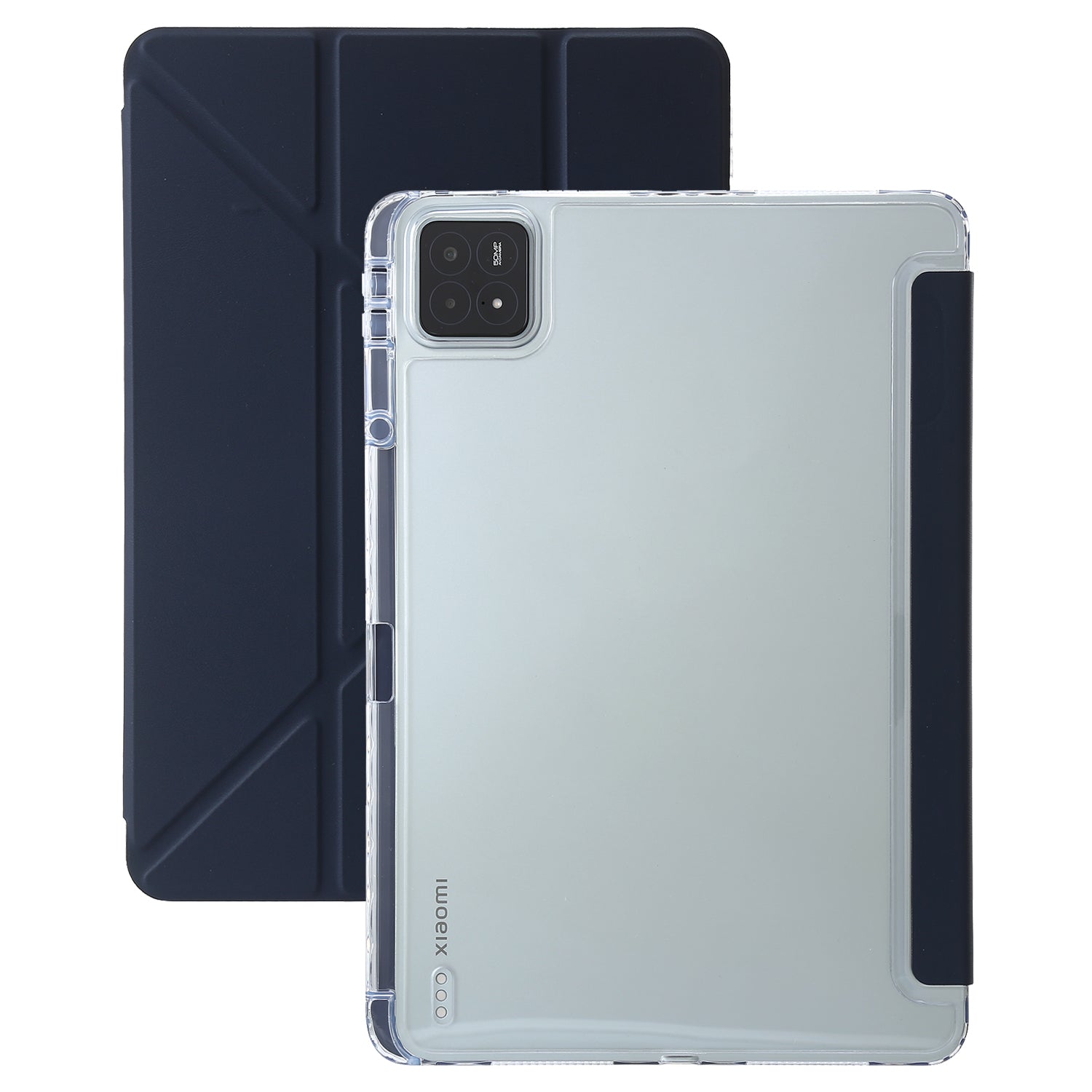 For Xiaomi Pad 6S Pro 12.4 Tablet Case Origami Stand TPU+Acrylic+PU Leather Anti-drop Cover