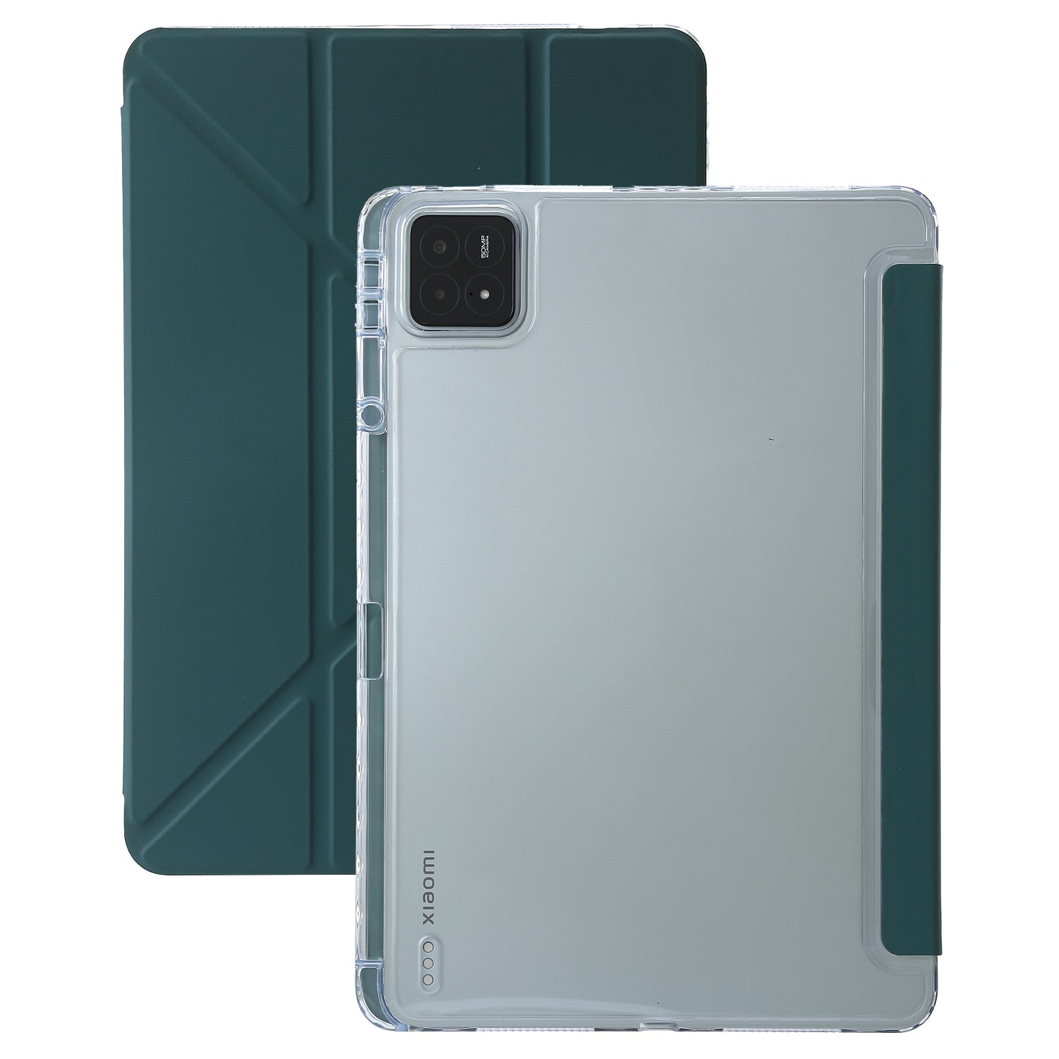 For Xiaomi Pad 6S Pro 12.4 Tablet Case Origami Stand TPU+Acrylic+PU Leather Anti-drop Cover
