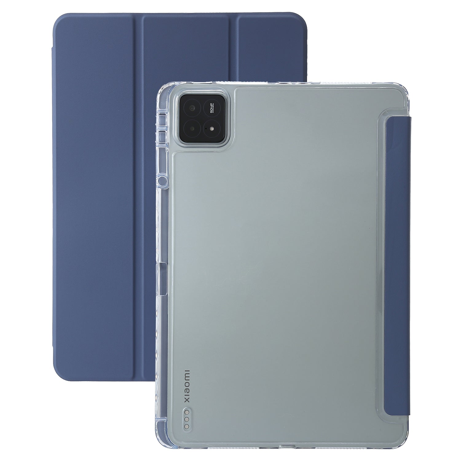 For Xiaomi Pad 6S Pro 12.4 Anti-scratch Case TPU+Acrylic+PU Tablet Cover with Tri-fold Stand