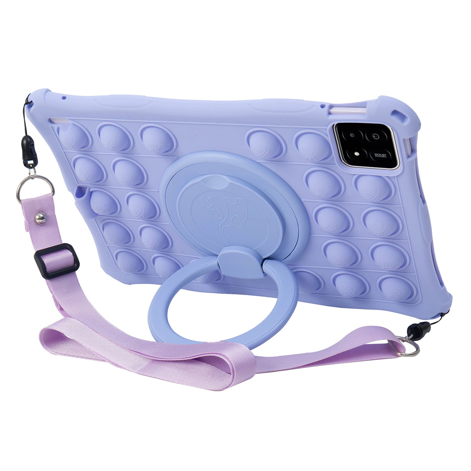 For Xiaomi Pad 6S Pro Case Push Bubble Tablet Cover with Kickstand and Shoulder Strap