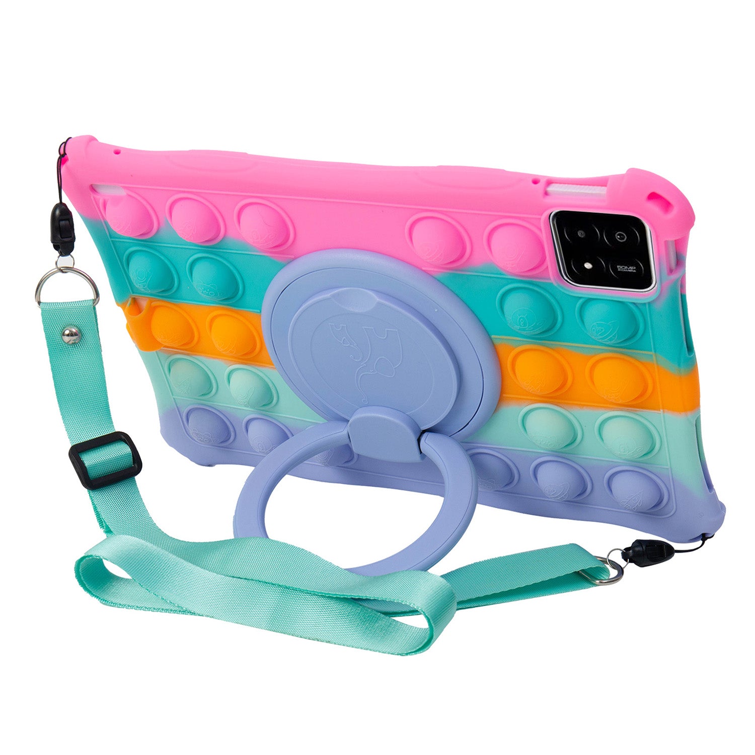 For Xiaomi Pad 6S Pro Case Push Bubble Tablet Cover with Kickstand and Shoulder Strap