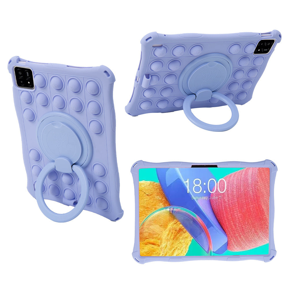 For Xiaomi Pad 6S Pro 12.4 Case Fidget Poppet Push Bubble Silicone Tablet Cover with Kickstand