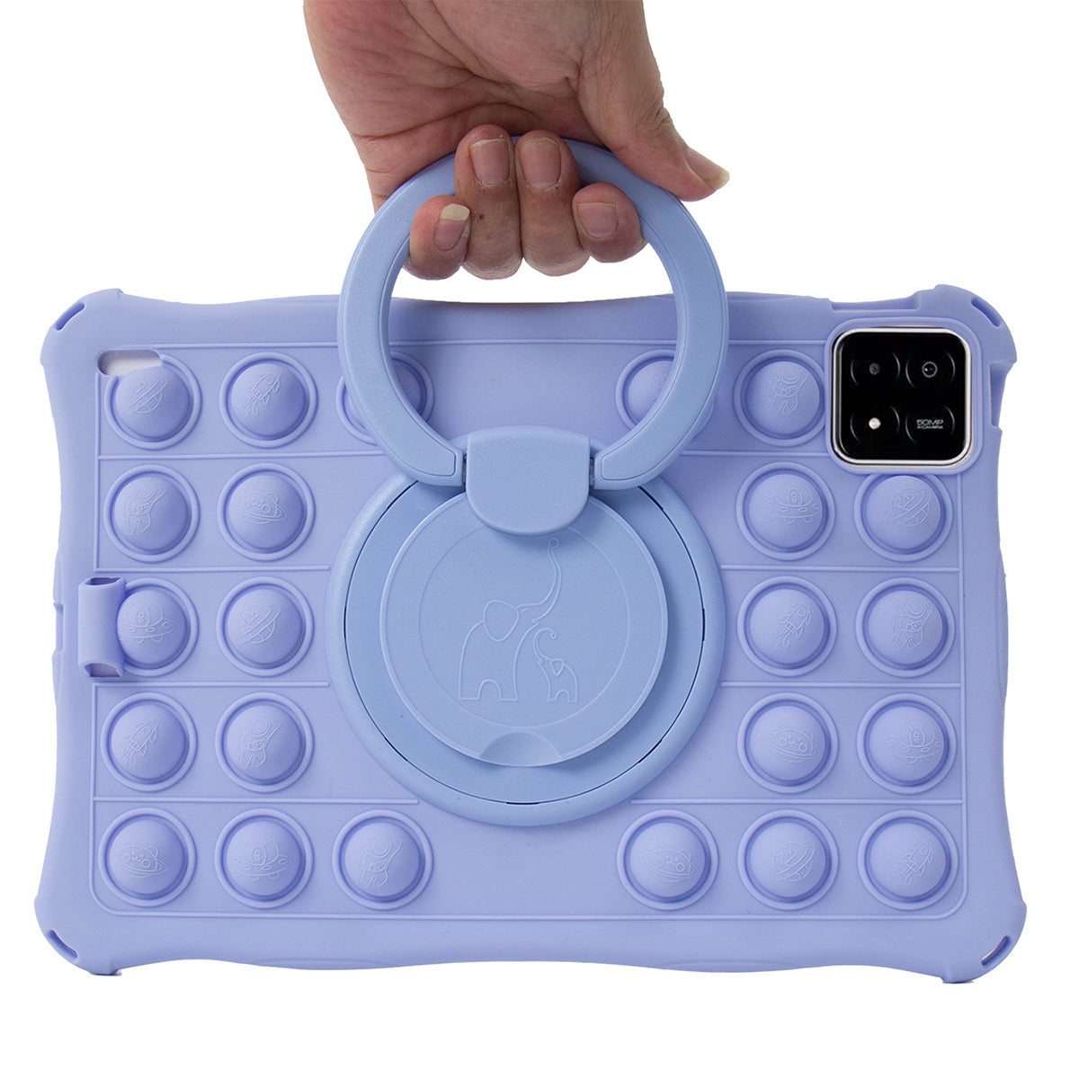 For Xiaomi Pad 6S Pro 12.4 Case Fidget Poppet Push Bubble Silicone Tablet Cover with Kickstand