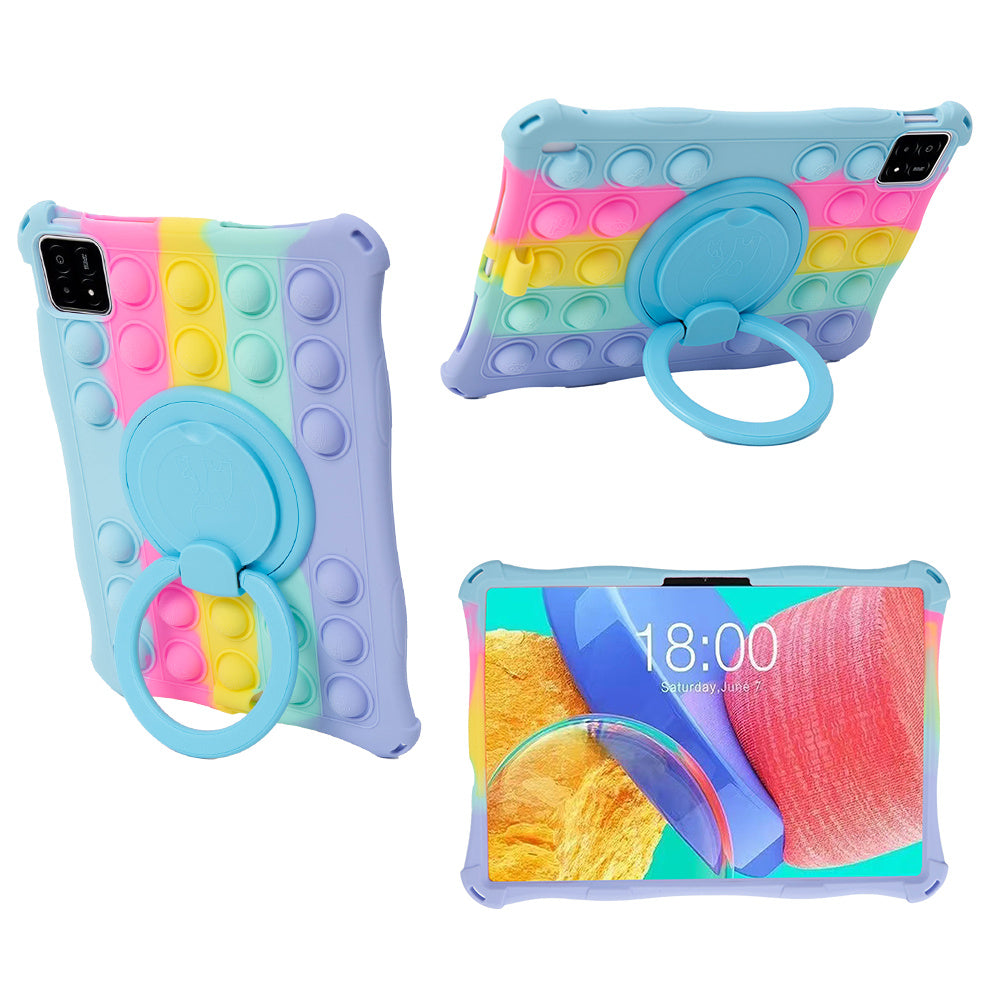 For Xiaomi Pad 6S Pro 12.4 Case Fidget Poppet Push Bubble Silicone Tablet Cover with Kickstand