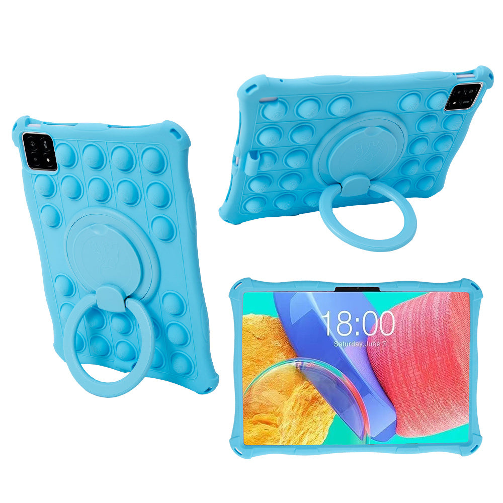 For Xiaomi Pad 6S Pro 12.4 Case Fidget Poppet Push Bubble Silicone Tablet Cover with Kickstand