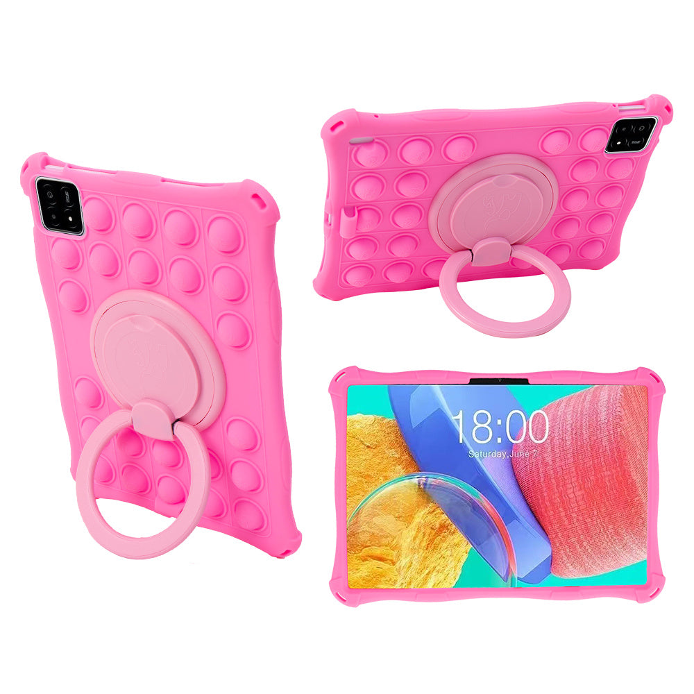 For Xiaomi Pad 6S Pro 12.4 Case Fidget Poppet Push Bubble Silicone Tablet Cover with Kickstand