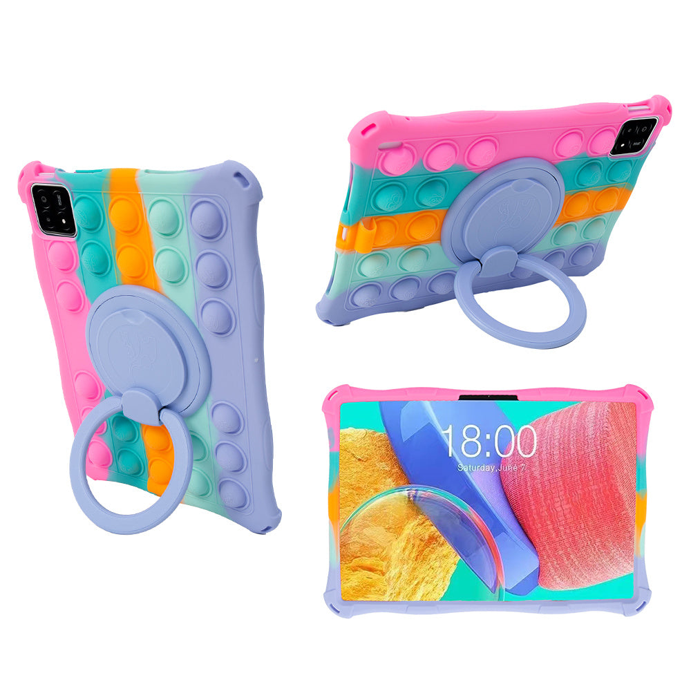 For Xiaomi Pad 6S Pro 12.4 Case Fidget Poppet Push Bubble Silicone Tablet Cover with Kickstand