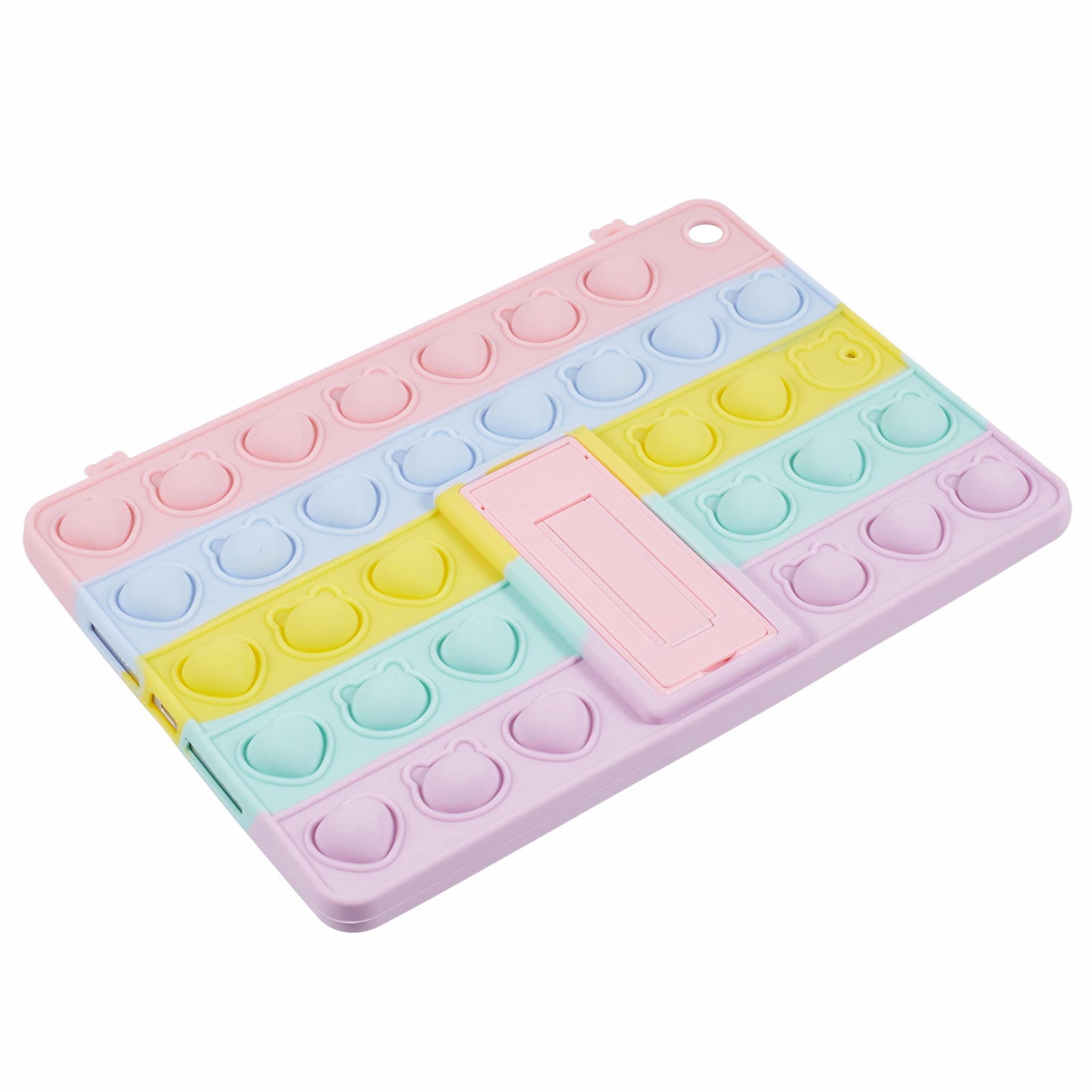 For iPad 10.2 (2021) / (2020) / (2019) Silicone Case Push Bubble Kickstand Tablet Cover
