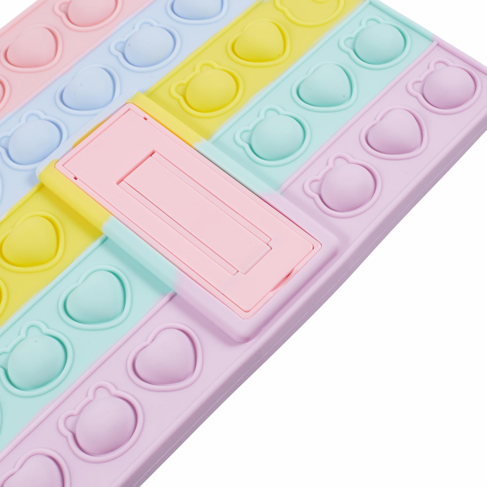 For iPad 10.2 (2021) / (2020) / (2019) Silicone Case Push Bubble Kickstand Tablet Cover