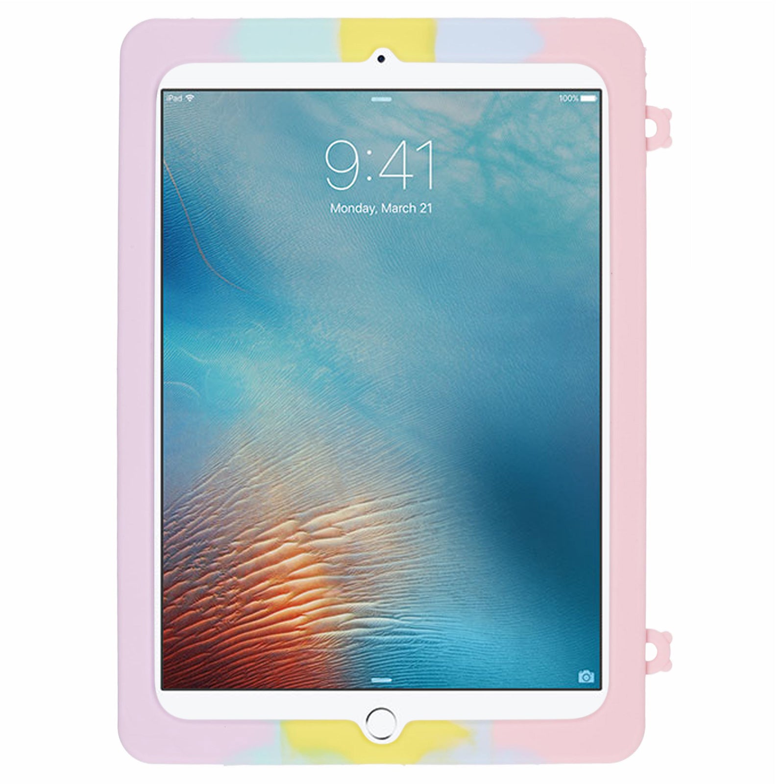 For iPad 9.7-inch (2017) / (2018) / Pro 9.7 inch (2016) Kickstand Case Bubble Fidget Toy Tablet Silicone Cover