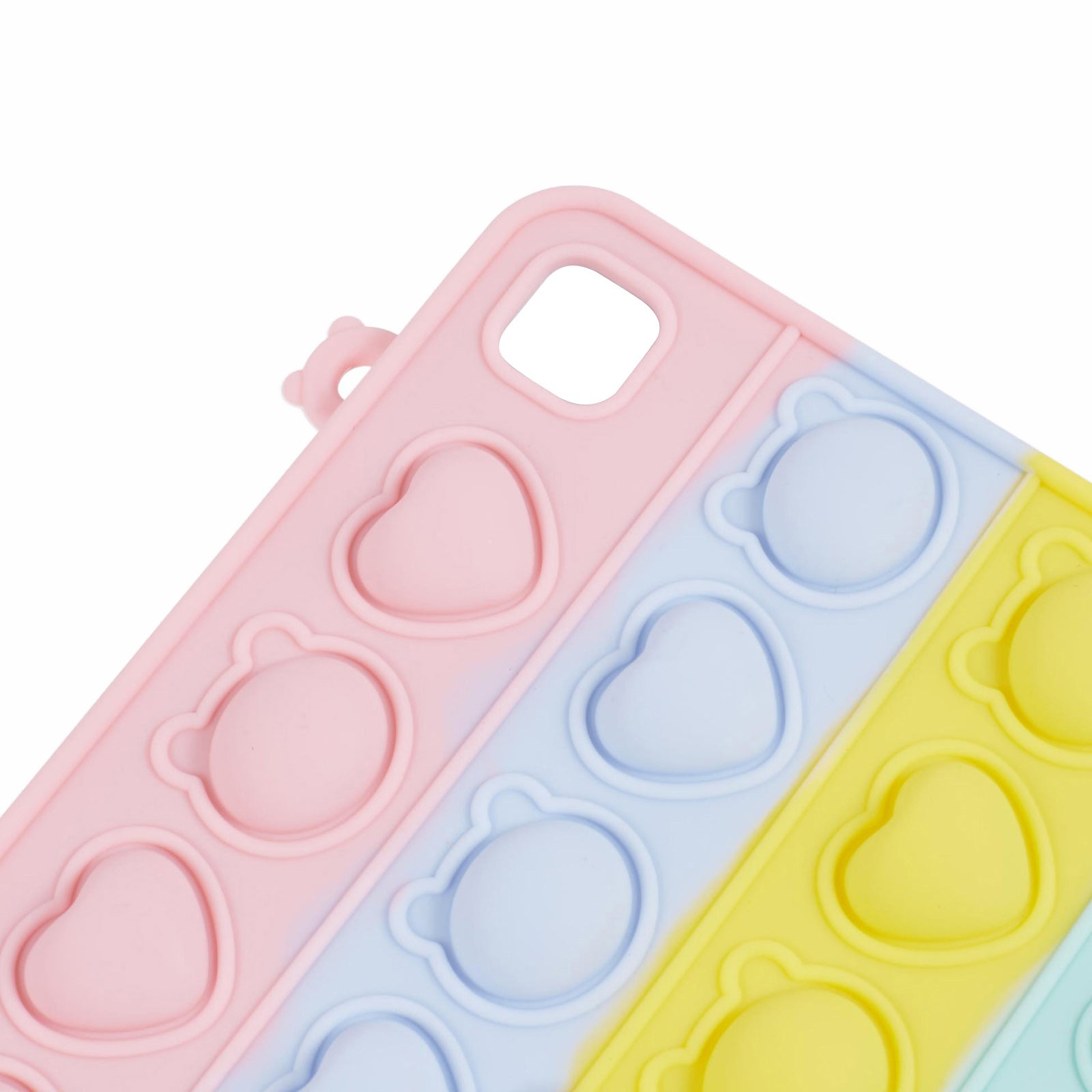 For iPad 9.7-inch (2017) / (2018) / Pro 9.7 inch (2016) Kickstand Case Bubble Fidget Toy Tablet Silicone Cover